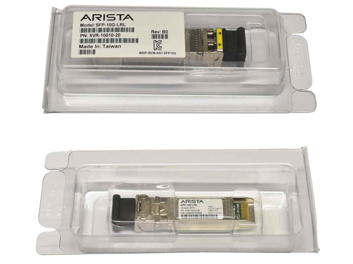 Arista Original GBIC SFP-10G-LRL 10Gbps SFP+ 1310nm 1km XVR-10010-20 Rev: B0 Neu Arista Original GBIC SFP-10G-LRL 10Gbps SFP+ 1310nm 1km XVR-10010-20 Rev: B0 Neu