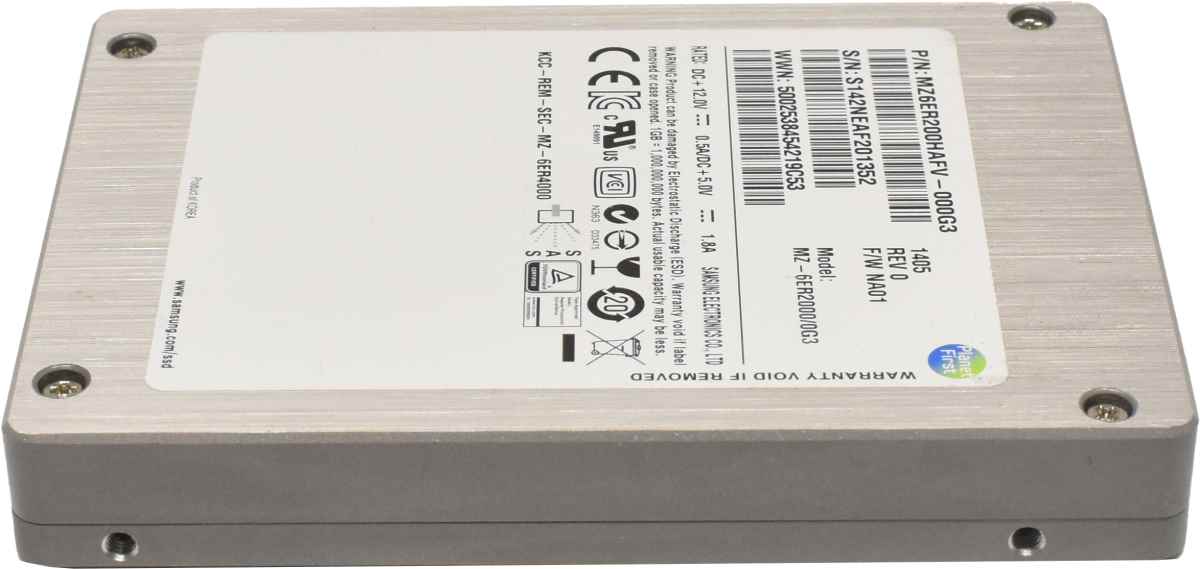 Samsung 200GB 2.5 6G SAS SSD MLC MZ-6ER2000 MZ6ER200HAFV 512Bytes Server Storage Samsung 200GB 2.5 6G SAS SSD MLC MZ-6ER2000 MZ6ER200HAFV 512Bytes Server Storage