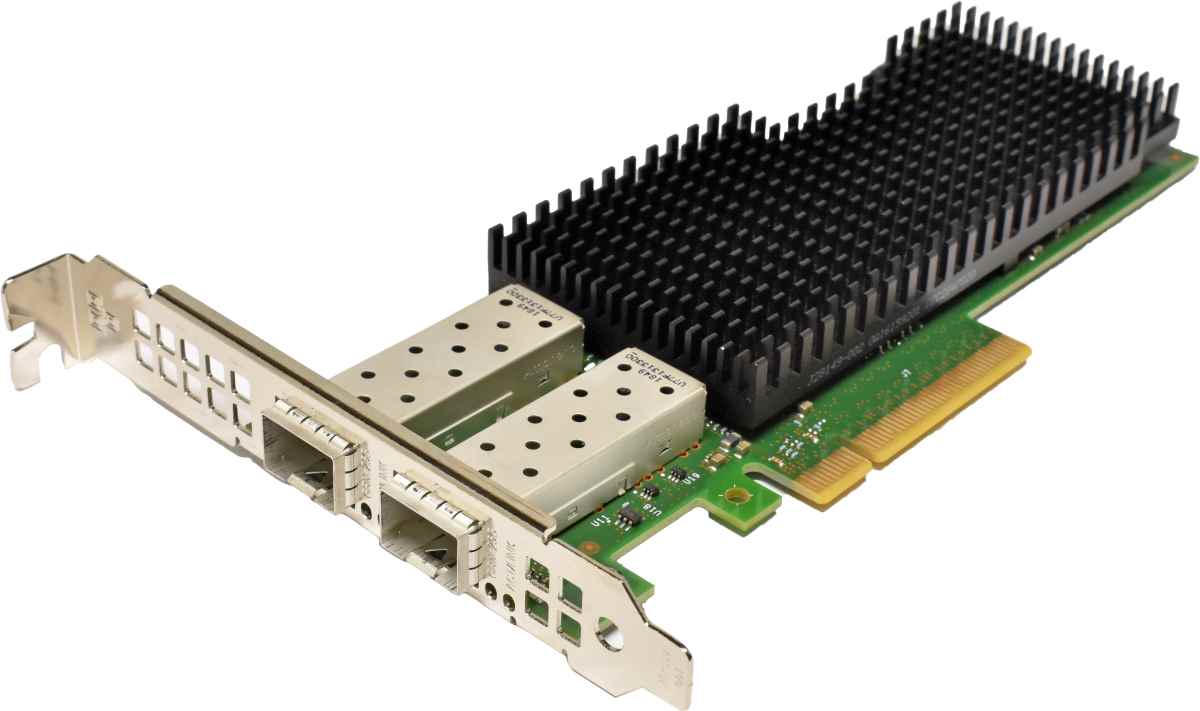 Dell Intel XXV710-DA2 0HN7J7 Dual-Port 10/25G SFP28 PCIe-Ethernet-Adapter 2x Mini GBIC FP