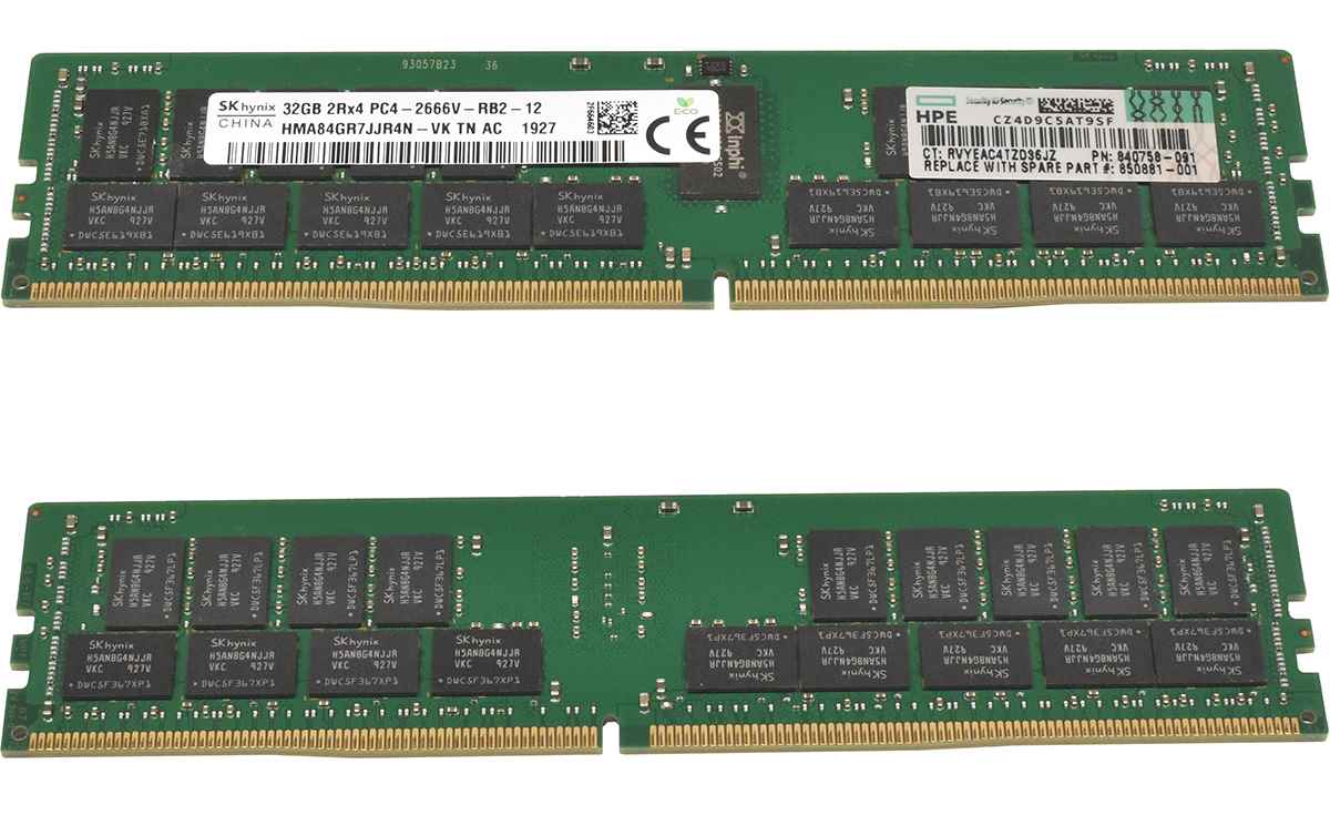 HP SKhynix 32GB 2Rx4 PC4-2666V DDR4 RAM HMA84GR7JJR4N-VK 840758-091