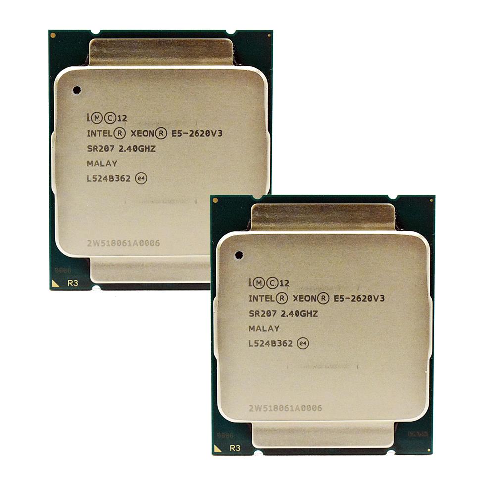 2x Intel Xeon Processor E5-2620 V3 15 MB SmartCache 2.4 GHz 6 Core FCLGA2011-3 SR207 2x Intel Xeon Processor E5-2620 V3 15 MB SmartCache 2.4 GHz 6 Core FCLGA2011-3 SR207