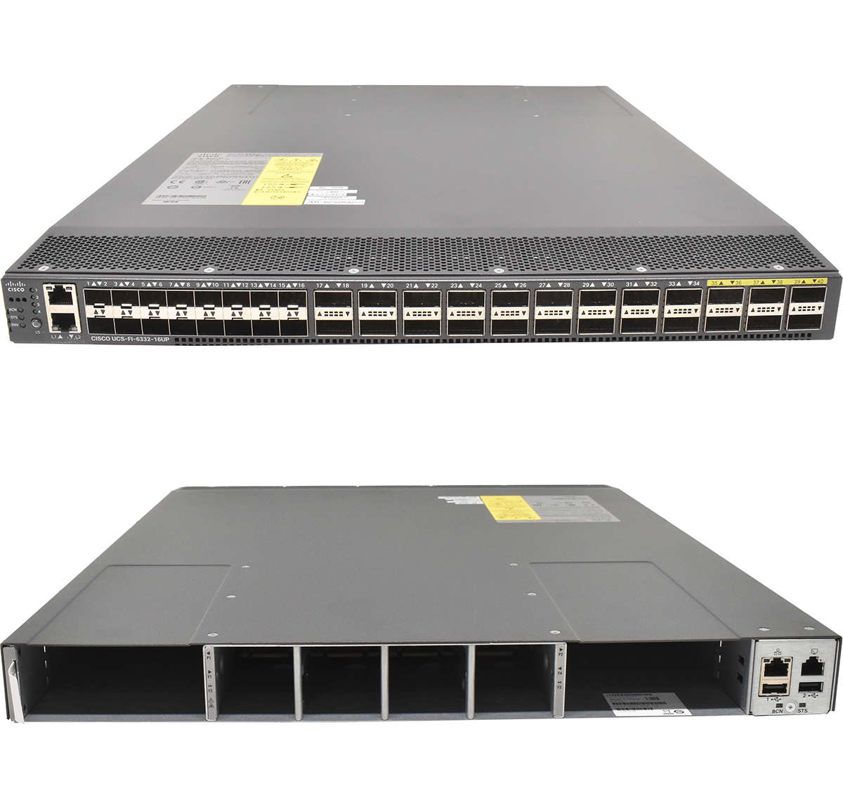 Cisco Switch UCS-FI-6332-16UP 16-Ports SFP+ 10G 24-Ports QSFP+ 40G No OS No PSU No FAN 800-45162-02