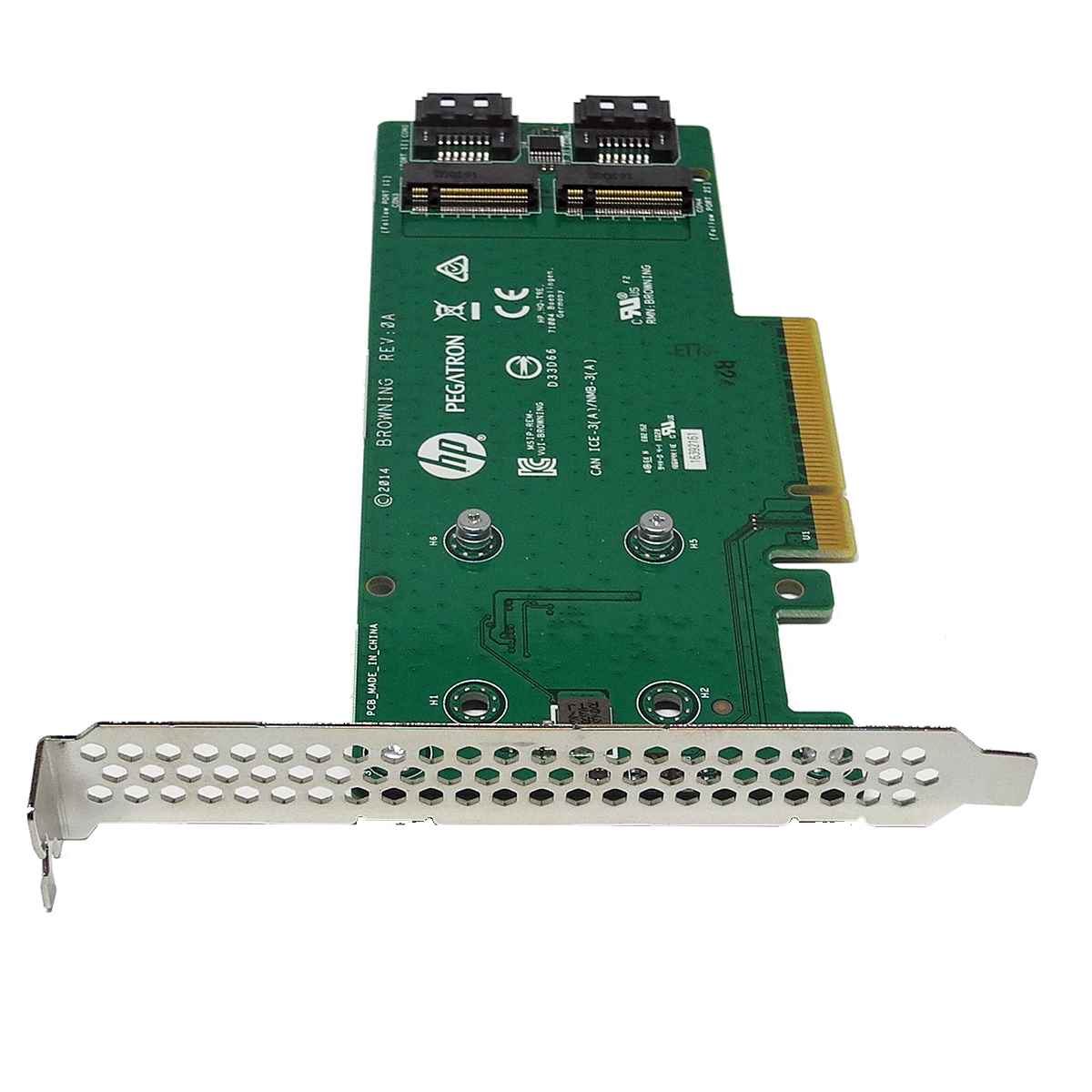 HP Dual M.2 2280 SATA PCIe x8 Riser Card/Adapter für ProLiant G 9/10 759505-001 HP Dual M.2 2280 SATA PCIe x8 Riser Card/Adapter für ProLiant G 9/10 759505-001