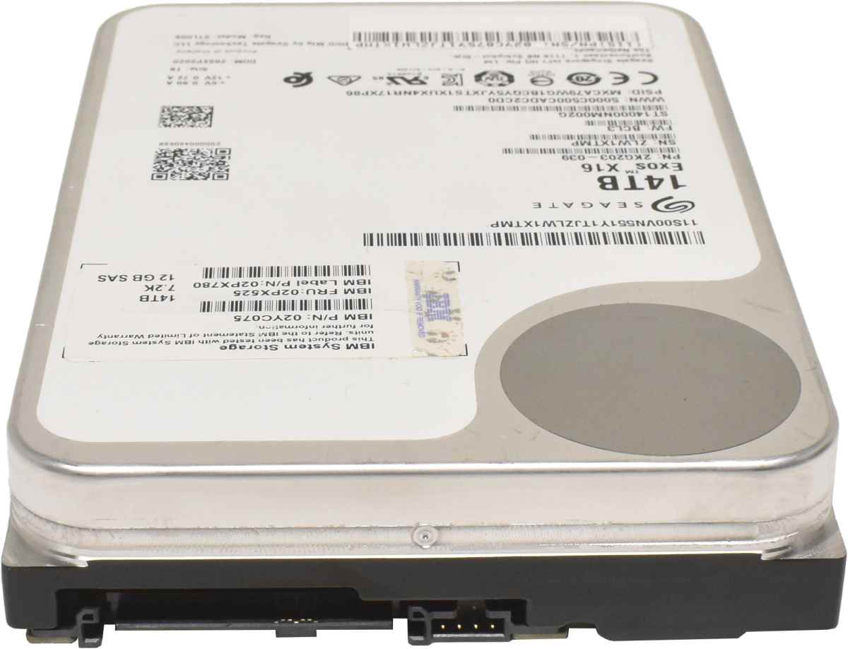 IBM Seagate Exos X16 14TB 02YC075 02PX525 ST14000NM002G 3.5" 7.2K 12G SAS HDD Festplatte