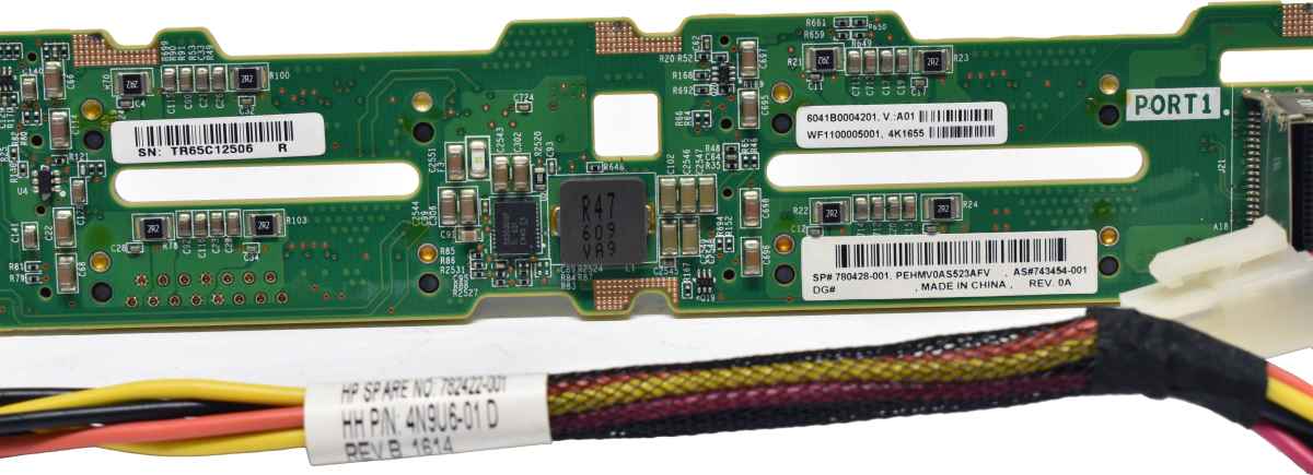 HP SAS-Backplane 8x 2,5'' DL160 G9 DL360p G9 G10 780428-001 743454-001 + Kabel 768771-001