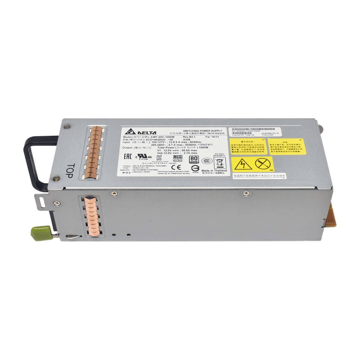Delta Sun Oracle 1000W Netzteil PSU AWF-2DC-1000W ECD14020023 7044130