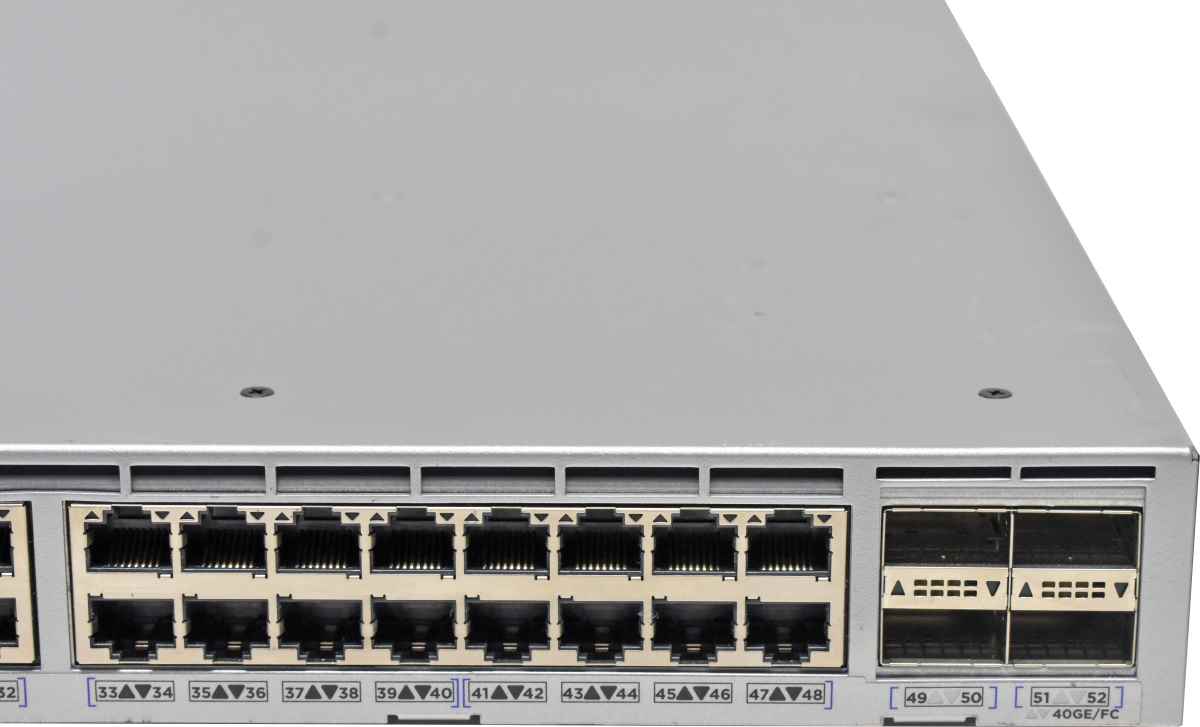 Extreme VDX 6740T XBR-VDX6740T-24-F 48-Port 10G RJ-45 Ethernet Switch 4x 40G QSFP+ Brocade VDX 6740T XBR-VDX6740T-24-F 48-Port 10G RJ-45 Ethernet Switch 4x 40G QSFP+