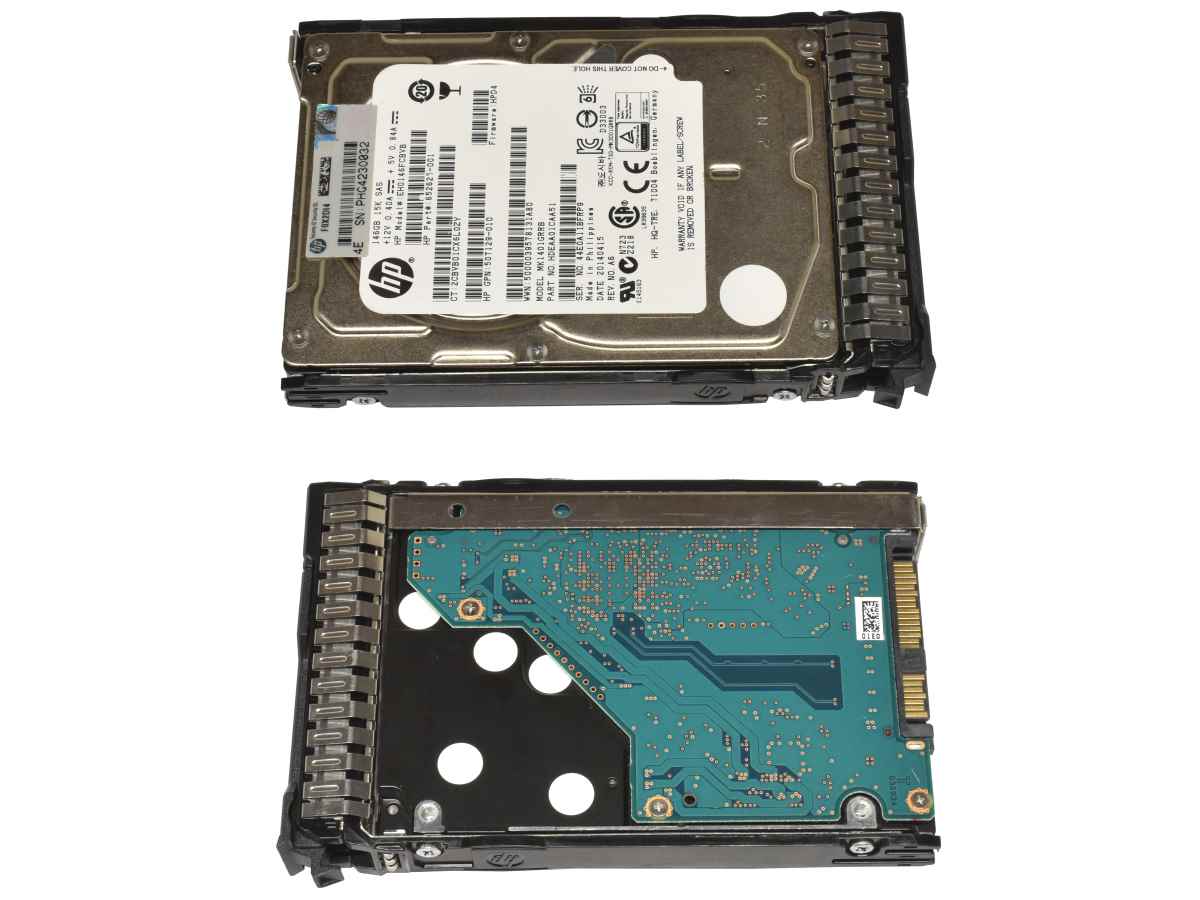 HP 146GB 2.5" 6G 10K SAS HDD Festplatte EH0146FCBVB 652625-001 507129-010 mit Rahmen