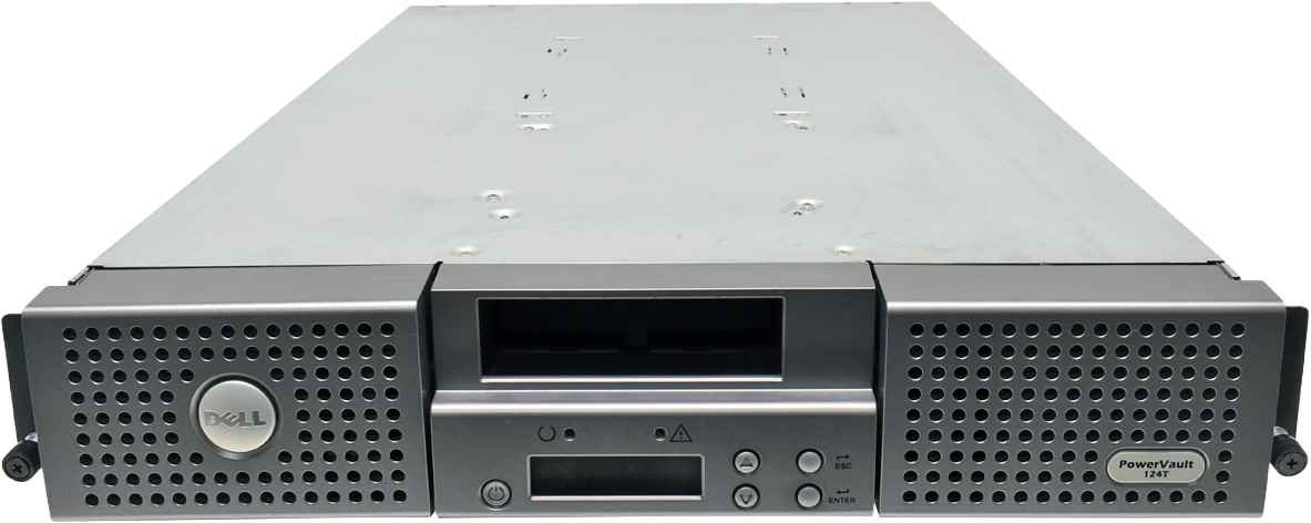 Dell PowerVault 124T 01YM54 LTO-5 SAS Tape Autoloader 16 Slots 2 Magazines +Rack Ears Dell PowerVault 124T 01YM54 LTO-5 SAS Tape Autoloader 16 Slots 2 Magazines +Rack Ears