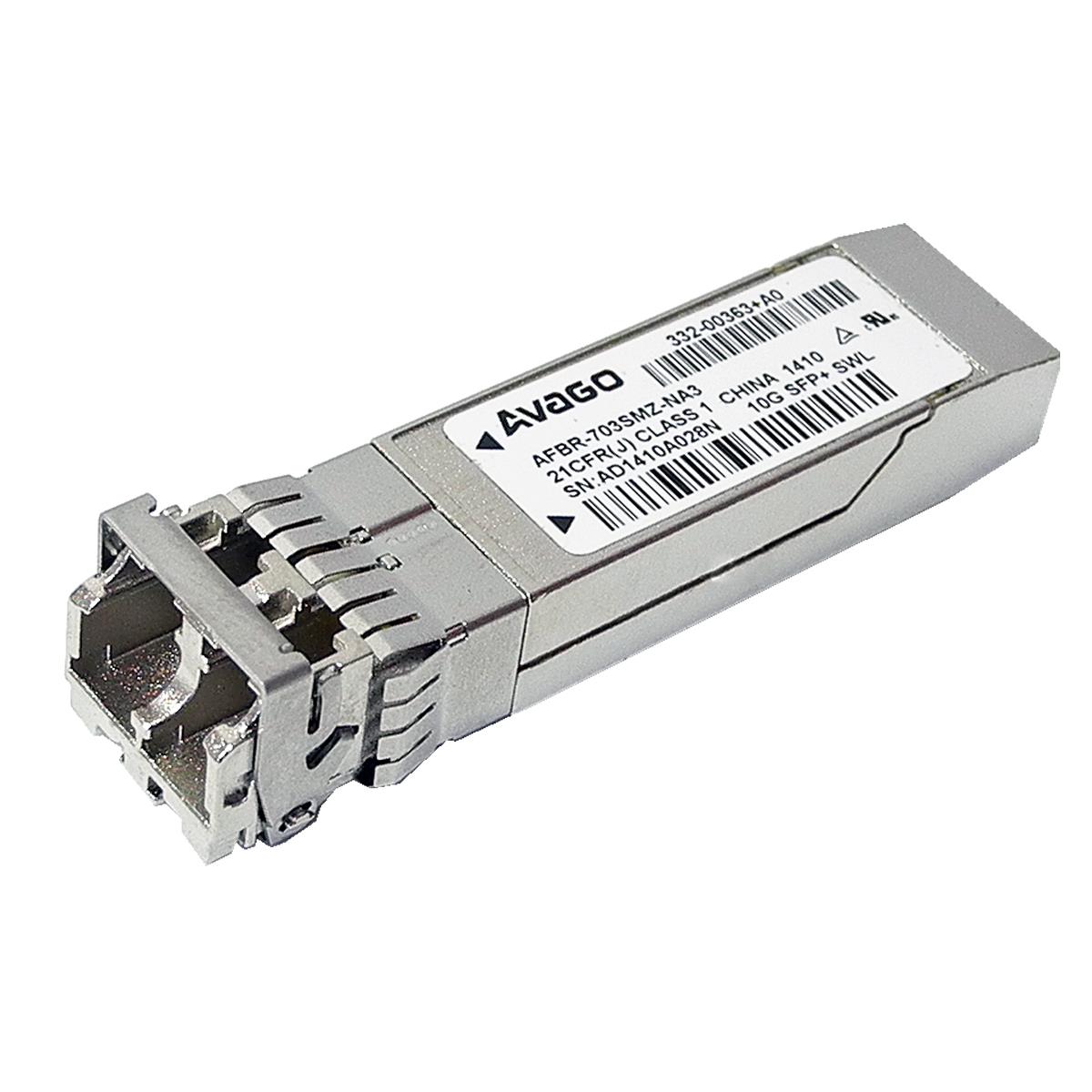 AVAGO AFBR-703SMZ-NA3 10 Gb FC SFP+ SW 850 nm Transceiver NA P/N 332-00363+A0 AVAGO AFBR-703SMZ-NA3 10 Gb FC SFP+ SW 850 nm Transceiver NA P/N 332-00363+A0