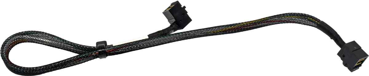 Amphenol 12G MiniSAS HD Data Cable 0,4m RHS36-3655 SFF-8643 - SFF-8643 angled