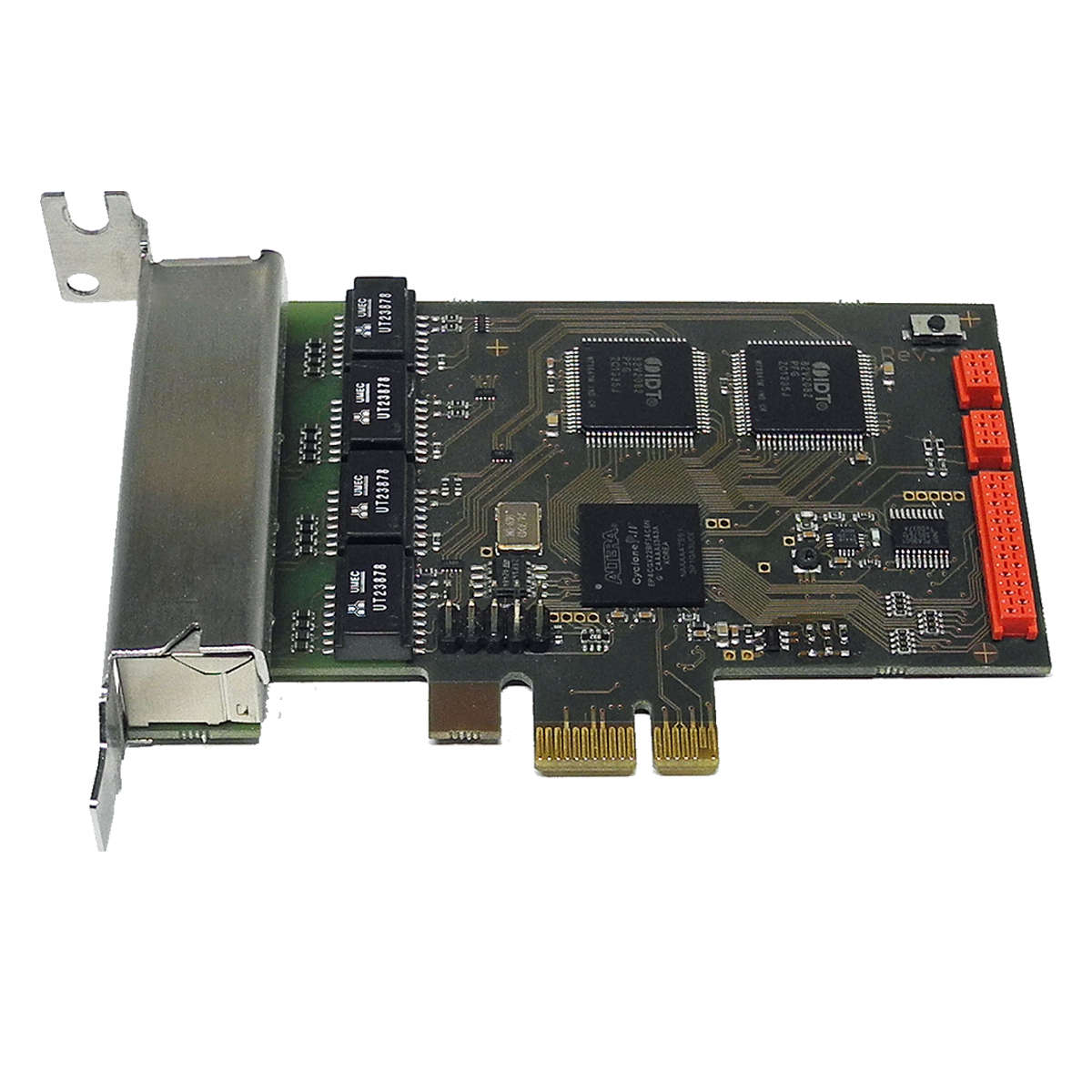 Ferrari-QuadE1-LP-A4-4xPRI-PCIe-x1-OfficeMaster-Ga-002.jpg Ferrari QuadE1 LP A4 4xPRI PCIe x1 OfficeMaster Gate Card for Primergy RX1330 M1