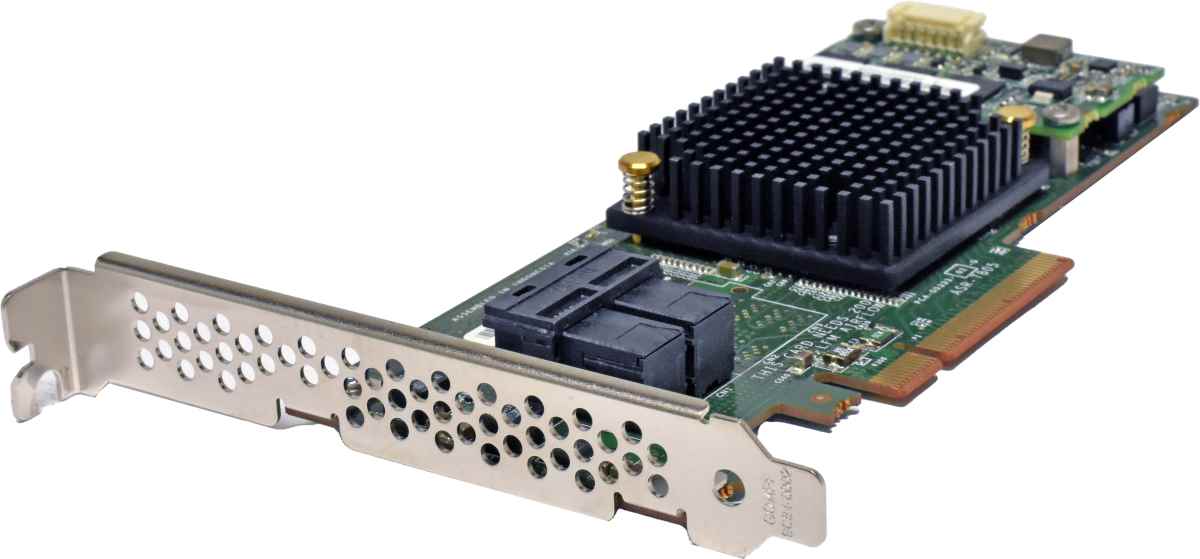 Adaptec TCA-00333-02-G ASR-7805 1G SAS RAID Controller Card with AFM-700 CC Battery & 2x SFF-8643 - SFF-8087 Cable