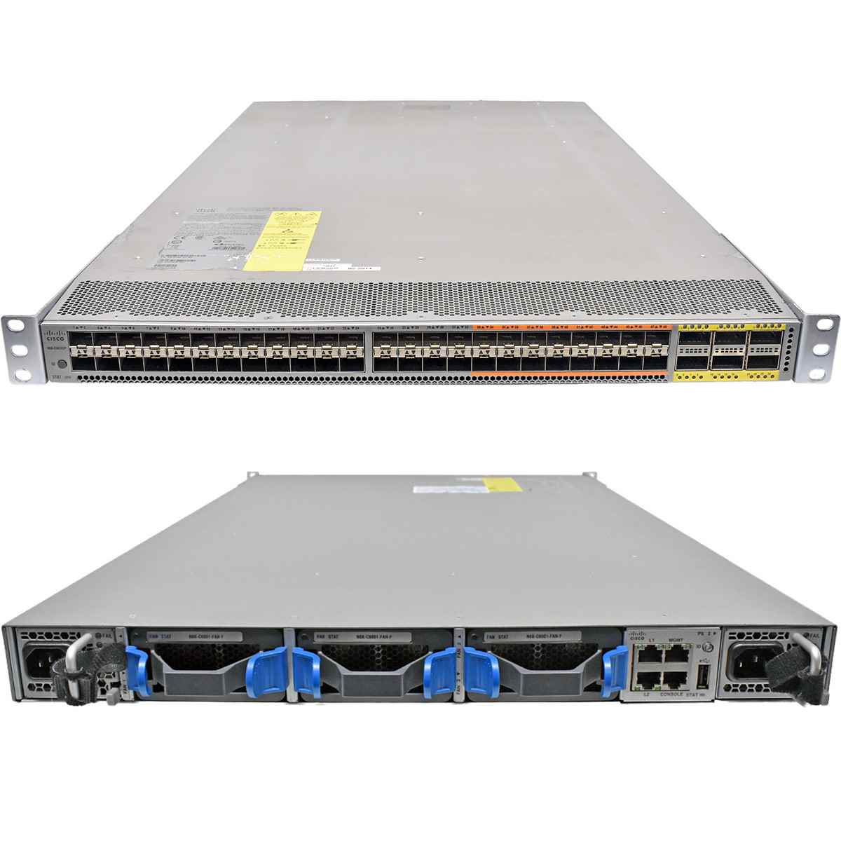 Cisco N5K-C5672UP 68-5638-02 48-Port 10GE SFP+ Switch 6x 40GE QSFP+ blue FANs Cisco N5K-C5672UP 68-5638-02 48-Port 10GE SFP+ Switch 6x 40GE QSFP+ blue FANs