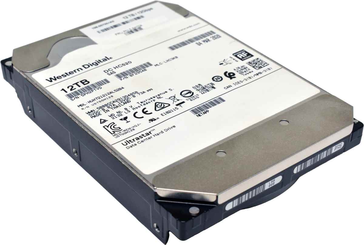NetApp Western Digital 12TB 7,2K SAS 12Gbps HDD HUH721212AL5204 108-00700+A0 E-X4132A