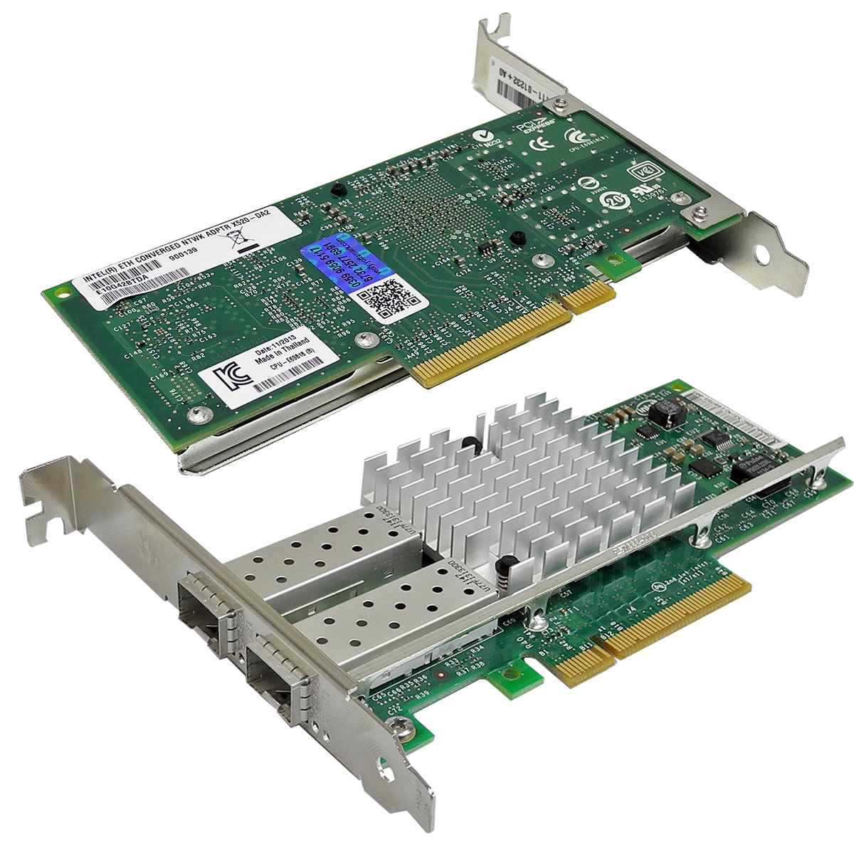 Intel X520-DA2 E10G42BTDA Dual-Port 10GE PCIe2.0 x8 Converged Network Adapter FP DELL Intel X520-DA2 FC Dual-Port 10GbE+2x SFP PCIe x8 Netzwerkkarte 0942V6 FP