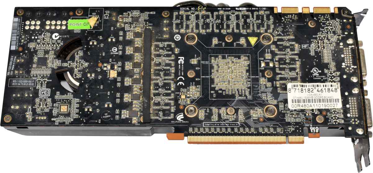 Point of View VGA480-A1 NVIDIA GeForce GTX 480 Graphics Card GF100 1,5GB GDDR5 PCIe 2.0 x16 Mini HDMI 2x DVI FP