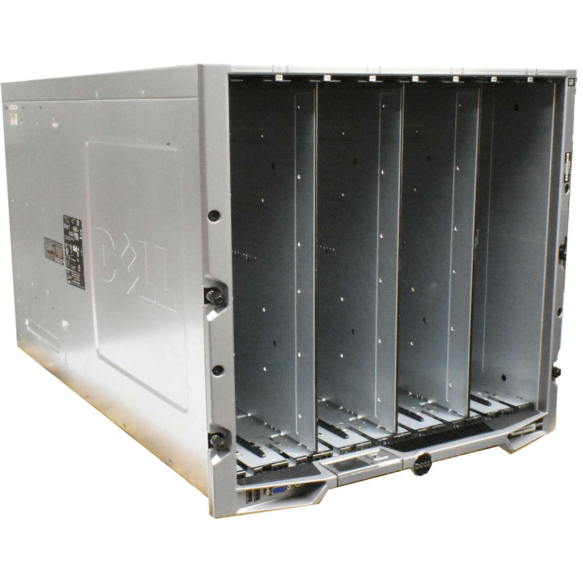 Dell-PowerEdge-M1000e-BladeCenter-für-M630-M640-6x-002.jpg Dell PowerEdge M1000e BladeCenter für M630, M640 6x E3000E-S0 PSU 2x RK095 1x iKVM 0K036D 10U
