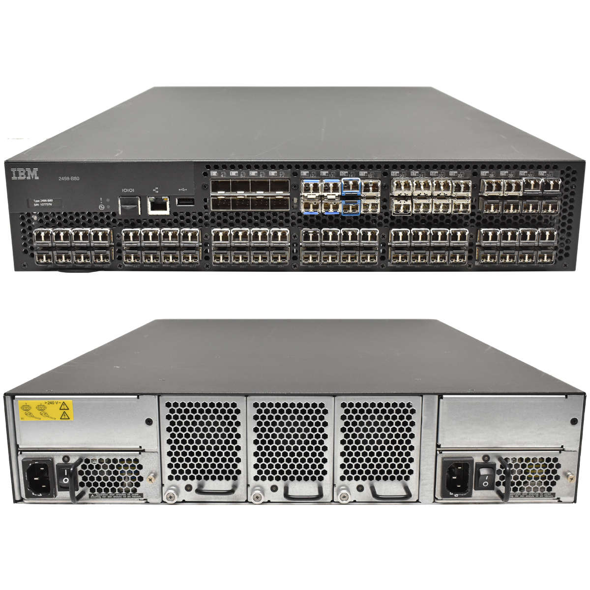 IBM 2498-B80 8G Fibre Channel Switch 72 x 4/8G SFP Transc. 16 aktive Ports