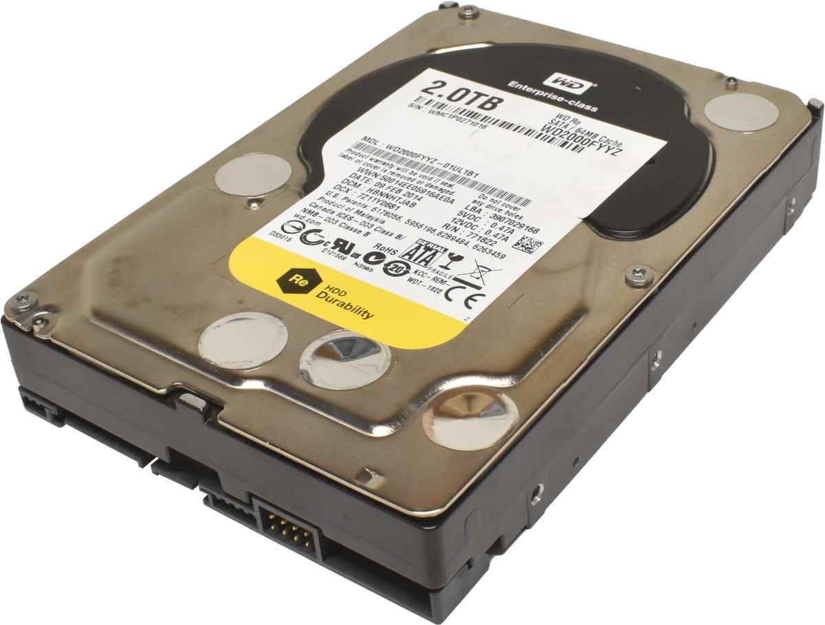 Western Digital RE 2TB 3.5" 7.2K SATA 6G HDD Festplatte WD2000FYYZ
