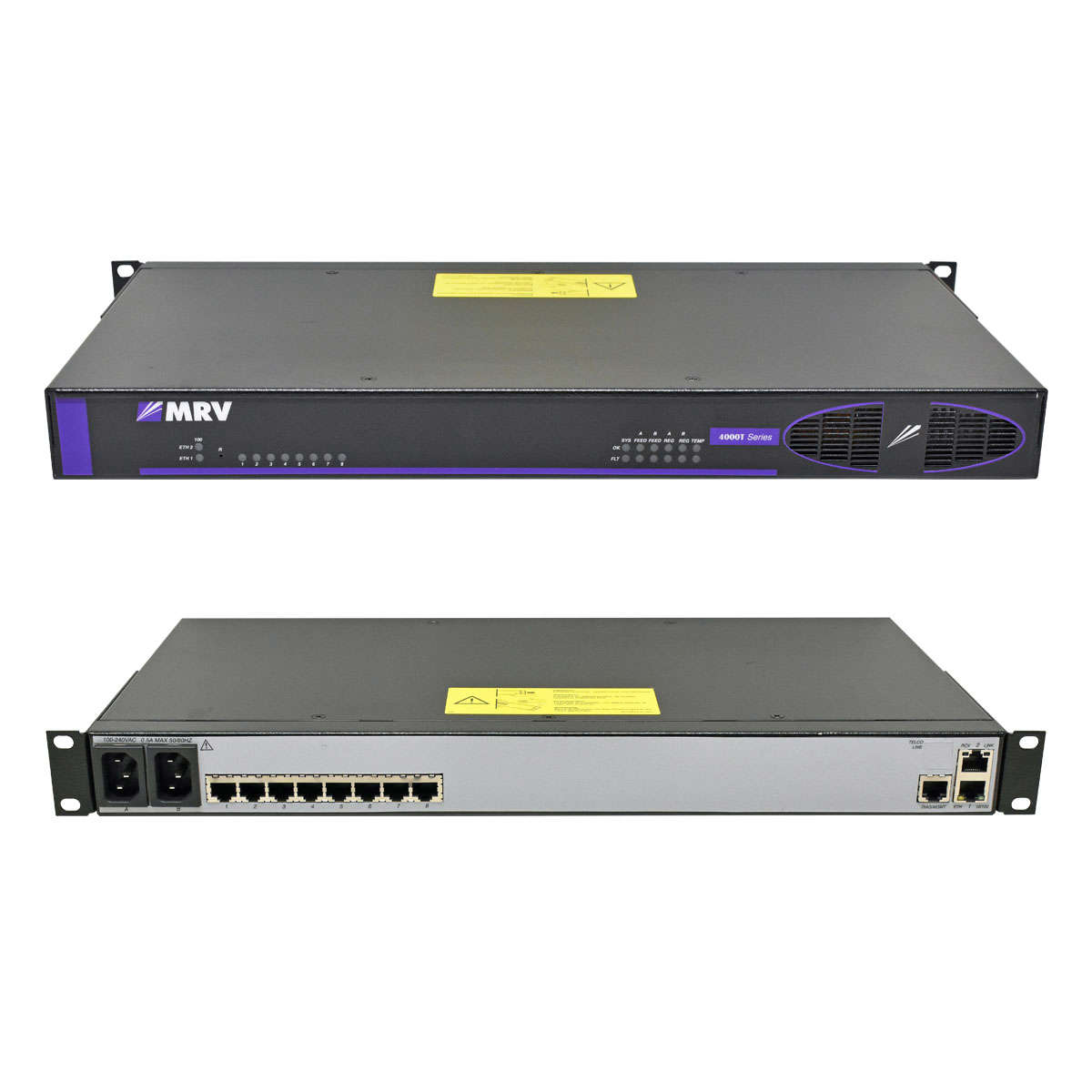 MRV-LX-Series-4000T-8-Port-Console-Server-LX-4008T-001.jpg MRV LX Series 4000T 8-Port Console Server LX-4008T-002AC 2x PSU