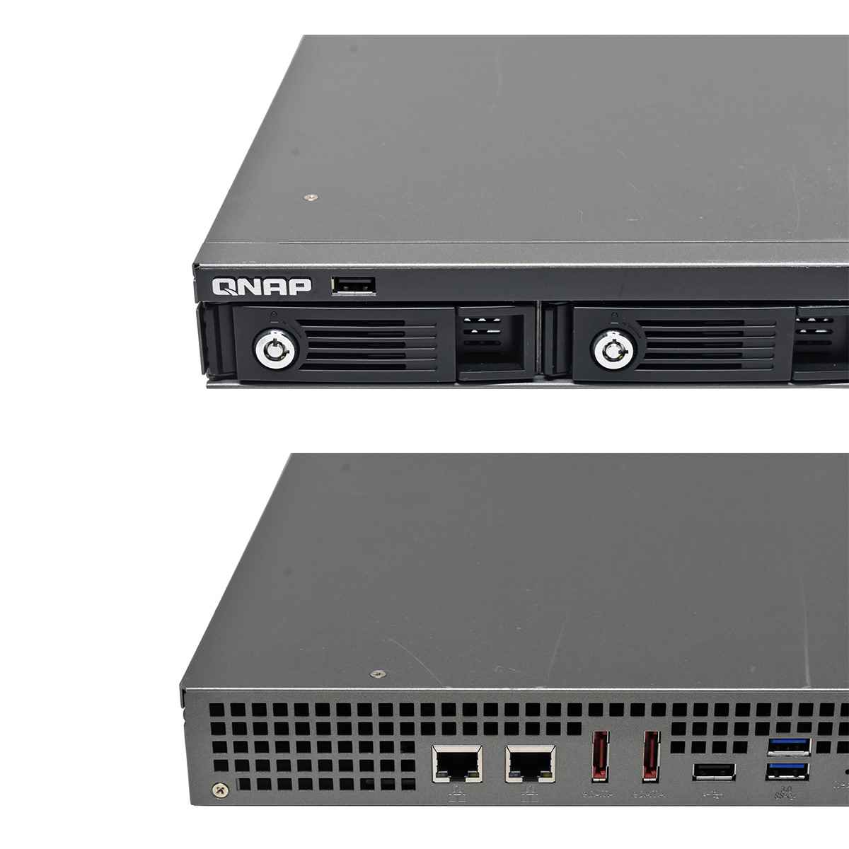 QNAP TS-421U 4-Bay NAS Server Marvell 2.0 GHz 1GB DDR3 RAM no HDDs