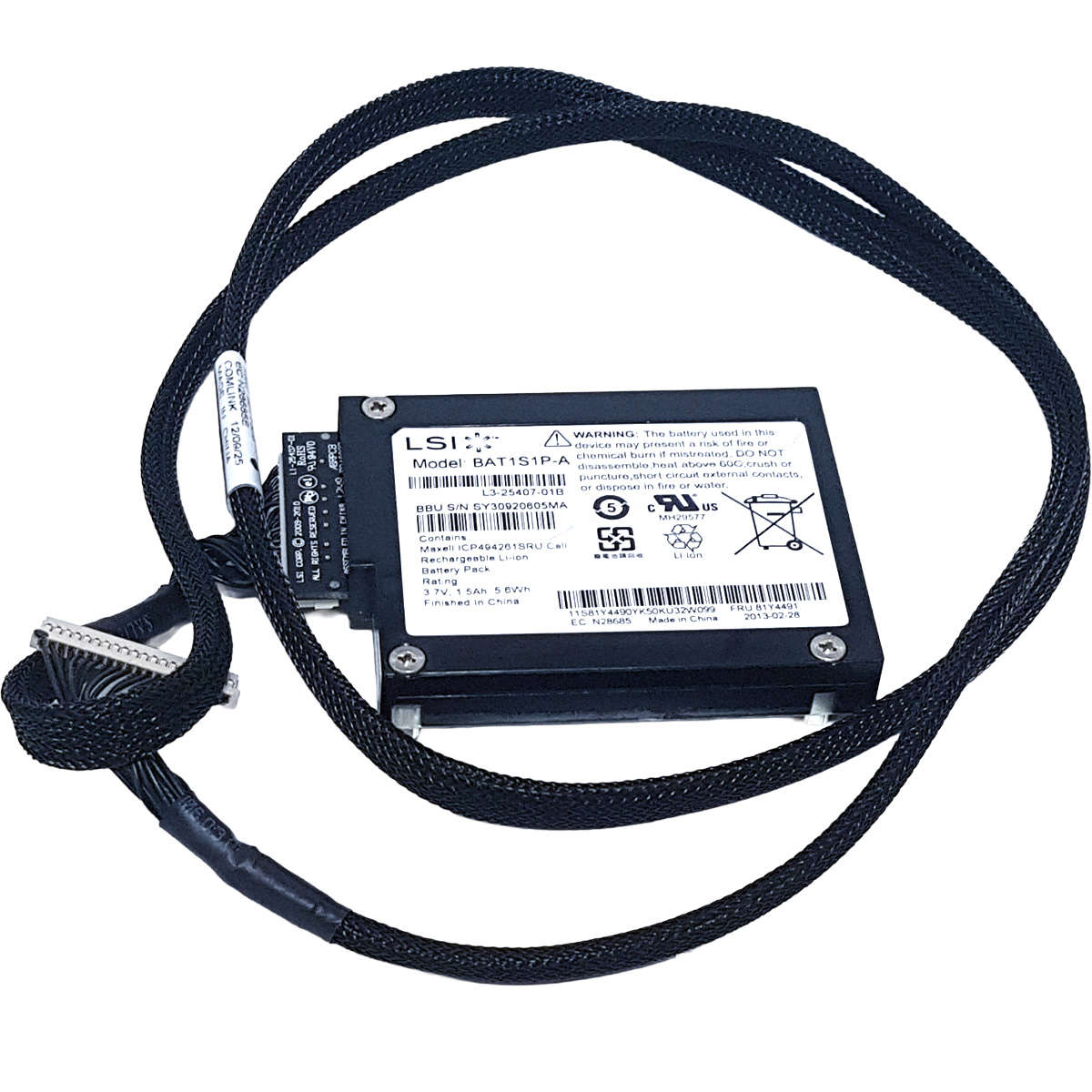 IBM 81Y4491 LSI BAT1S1P-A Backup Battery for MegaRAID 9260 / 9261 / 9280 Series