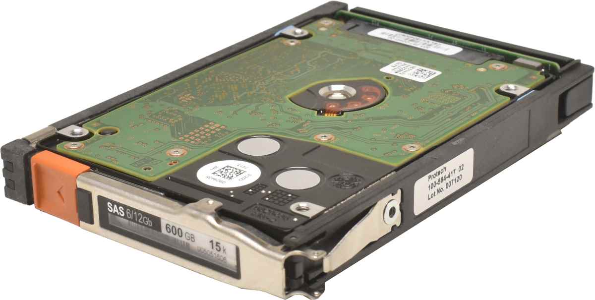 EMC HGST 600GB 2.5" 15K 12Gbps SAS HDD Festplatte HUC156060CS4200 mit EMC Rahmen 005051606
