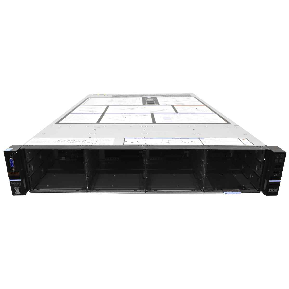 IBM x3650 M5 Server no CPU no RAM 2x Kühler 12x LFF + 2x LFF + 2x SFF 2x M1215 IBM x3650 M5 Server no CPU no RAM 2x Kühler 14x LFF 2x M1215