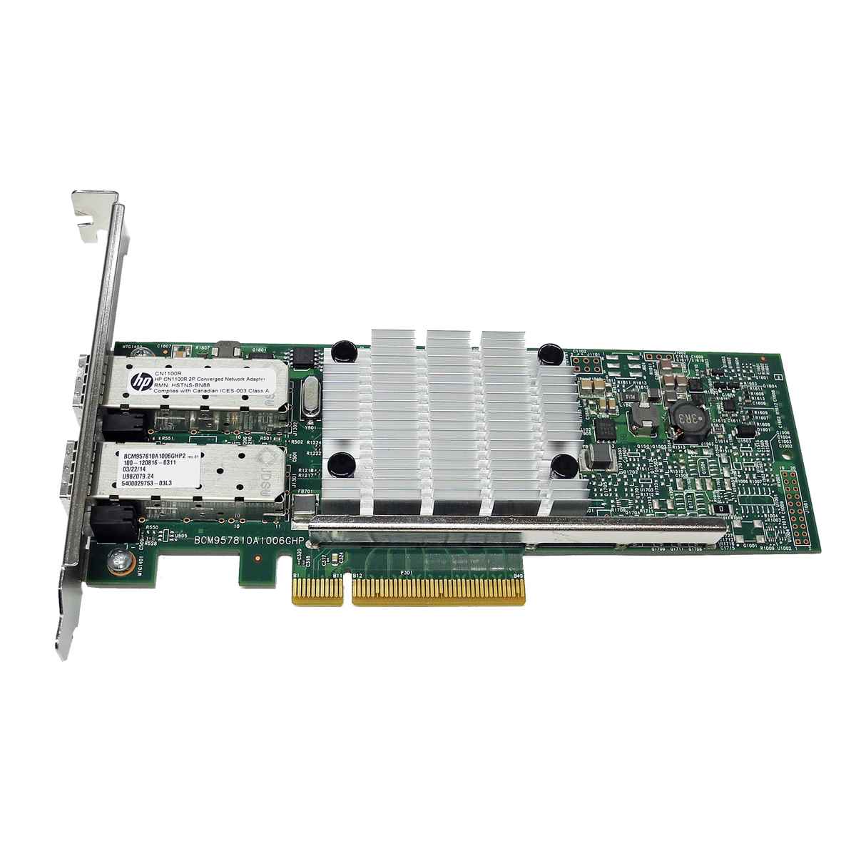 HP CN1100R Dual-Port 10GbE FC SFP+ PCIe x8 Converged Network Adapter 706801-001 HP CN1100R Dual-Port 10GbE FC SFP+ PCIe x8 Converged Network Adapter 706801-001