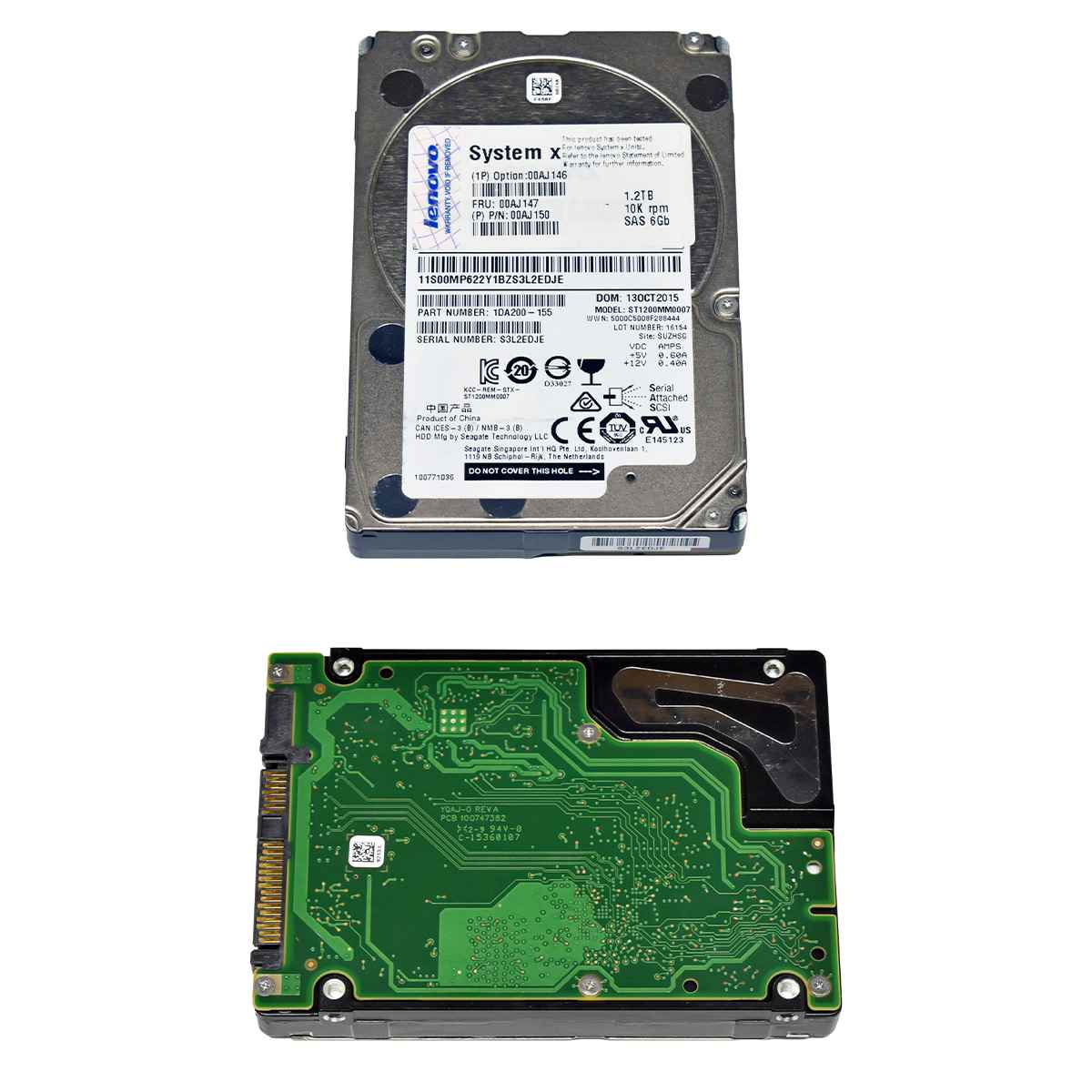 Lenovo Seagate 1,2TB 00AJ147 00AJ150 ST1200MM0007 2.5“ 10K 6G SAS HDD Lenovo Seagate 1,2TB 00AJ147 00AJ150 ST1200MM0007 2.5“ 10K 6G SAS HDD