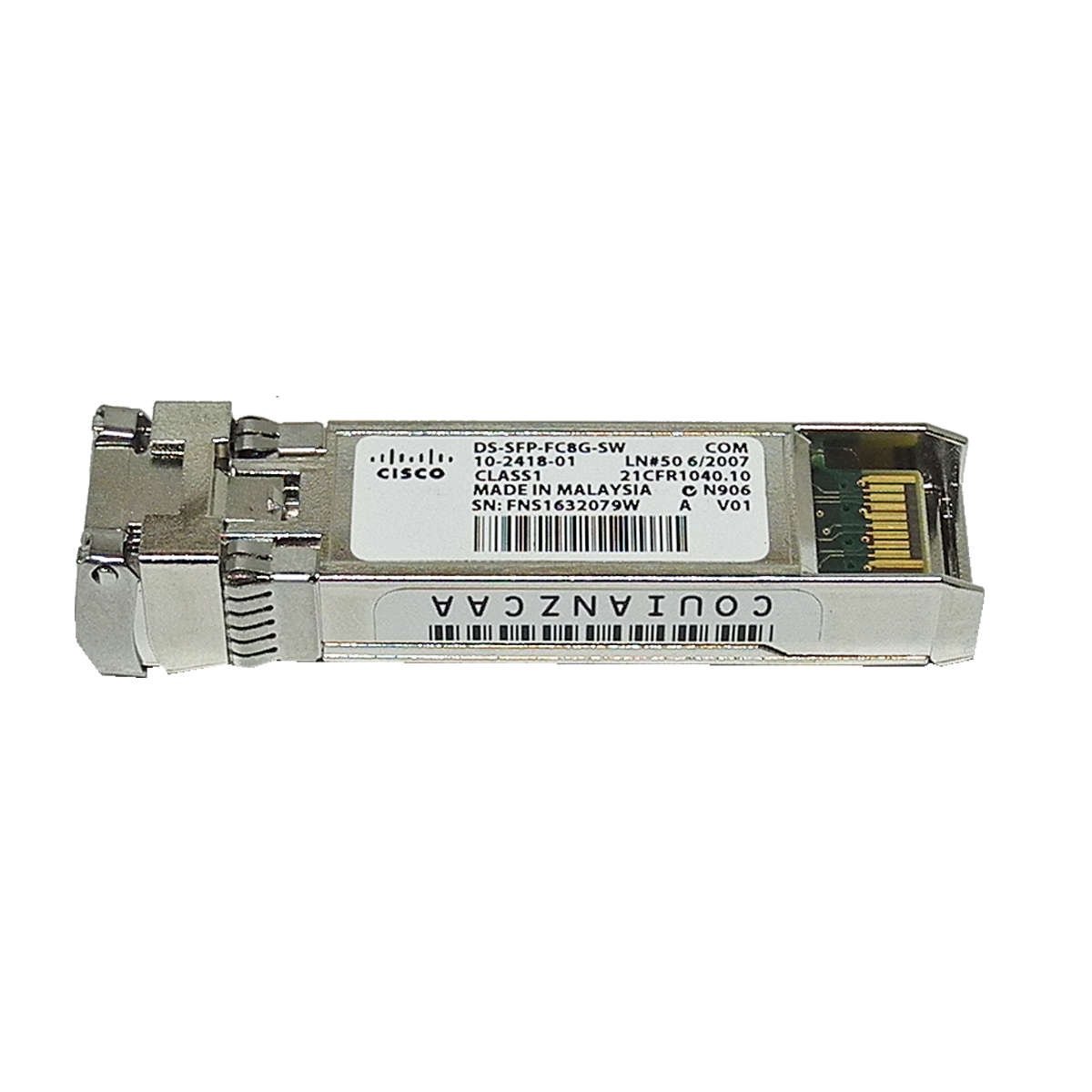 Original-Cisco-DS-SFP-FC8G-SW-SFP-1000Base-SX-8GB-004.jpg Original Cisco DS-SFP-FC8G-SW SFP+ 1000Base-SX 8GB Transceiver 10-2418-01 10-2418-02