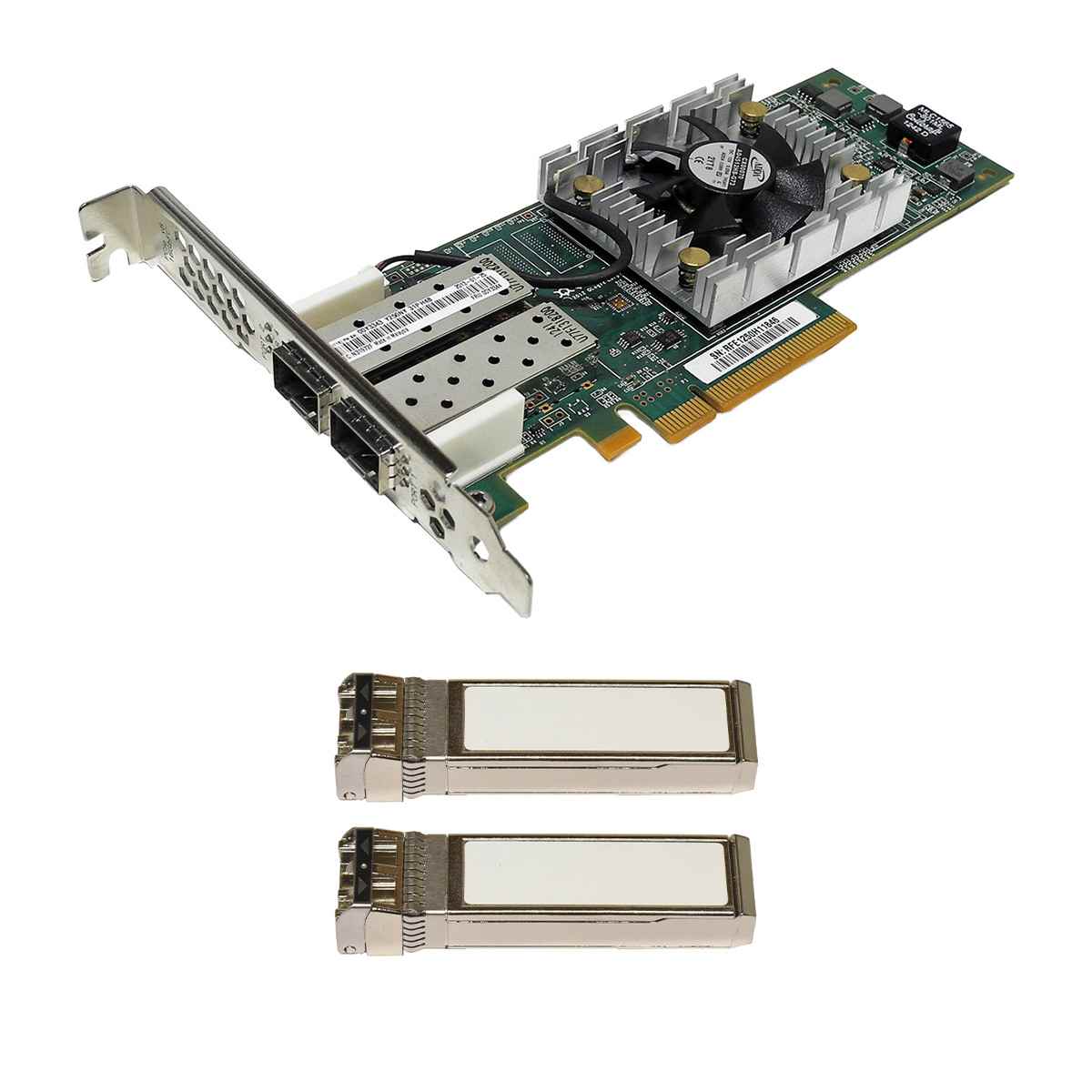 Lenovo QLogic QLE2662-LNVX Dual-Port 16Gb PCIe x8 FC Server Adapter 00Y3344 FP +2x GBICs
