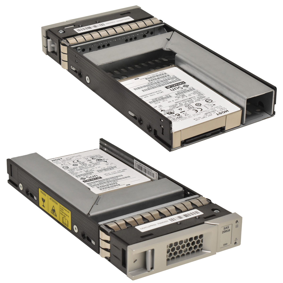 Sun Oracle HGST 200GB SSD 3.5" 12Gbps SAS HUSMM1640ASS200 PN:7044392 7094210 Sun Oracle HGST 200GB SSD 2.5" 12G SAS 3.5" Rahmen HUSMM1640ASS200 7044392 7094210 Server
