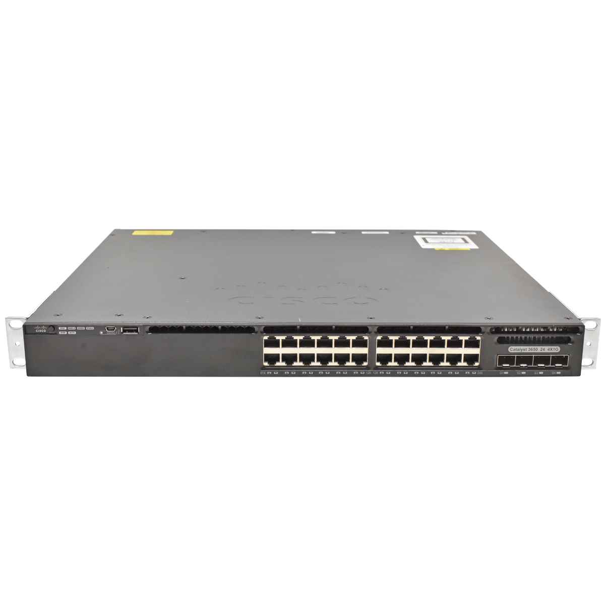 Cisco Catalyst WS-C3650-24TS-E 24-Ports GE 4-Ports GE Uplink IP 1x PSU Rack Ears