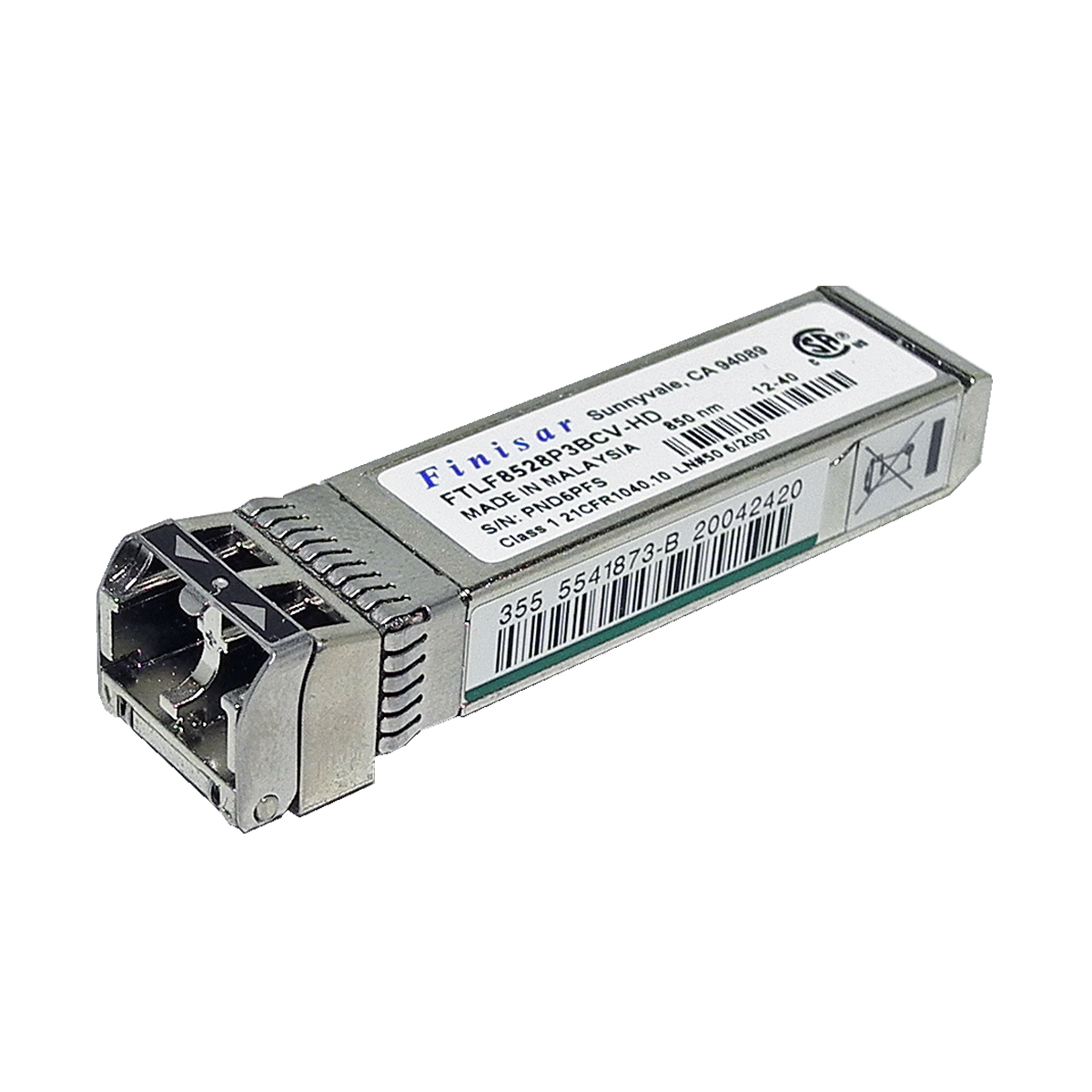 Finisar FTLF8529P3BCVAN1 16Gb FC SFP+ SWL 850 nm Transceiver NA 332-00331+A0 Finisar FTLF8529P3BCVAN1 16Gb FC SFP+ SWL 850 nm Transceiver NA 332-00331+A0