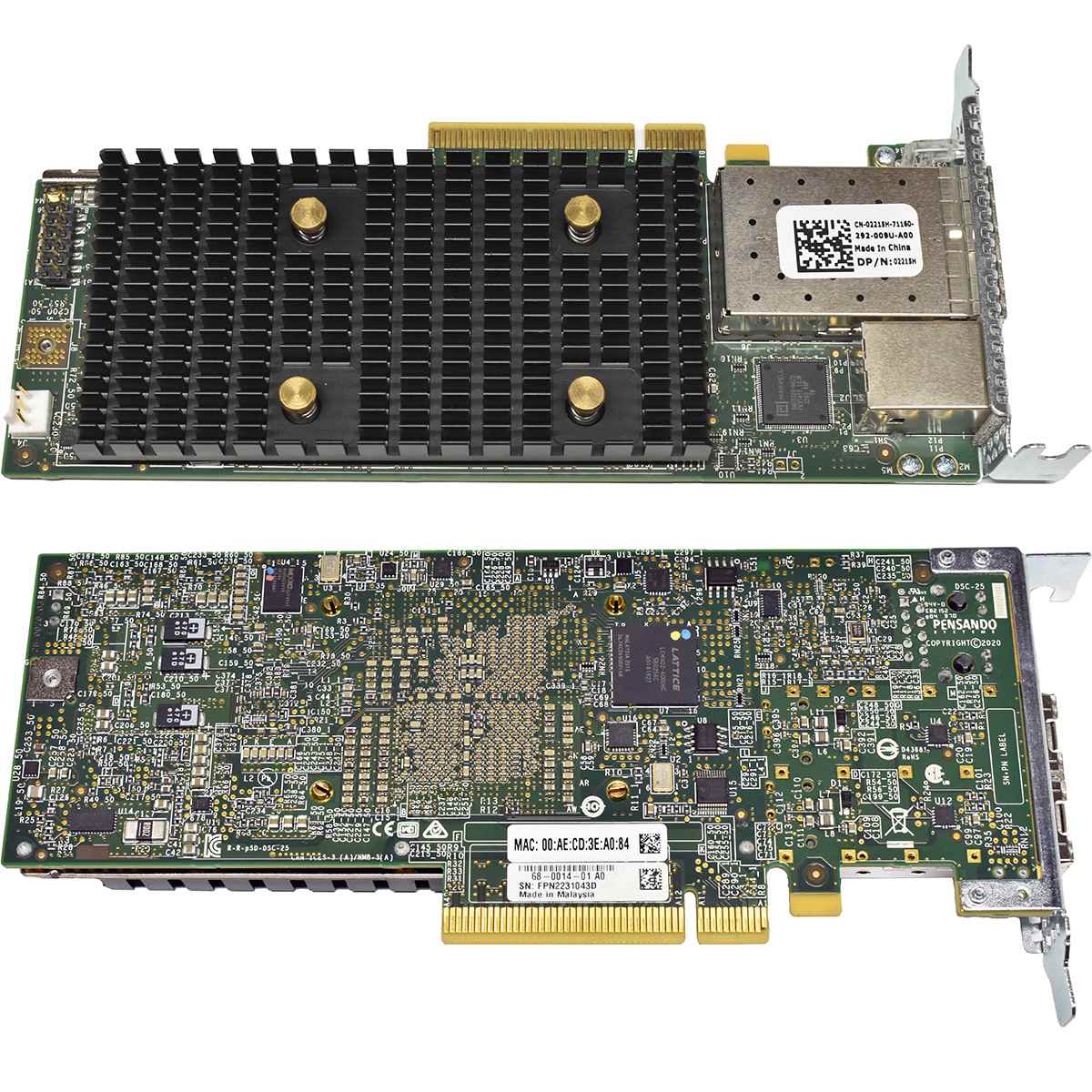 Dell Pensando DSC-25 02215H Dual-Port NIC 10/25G SFP28  1x RJ-45 PCIe 3.0 x8 LP