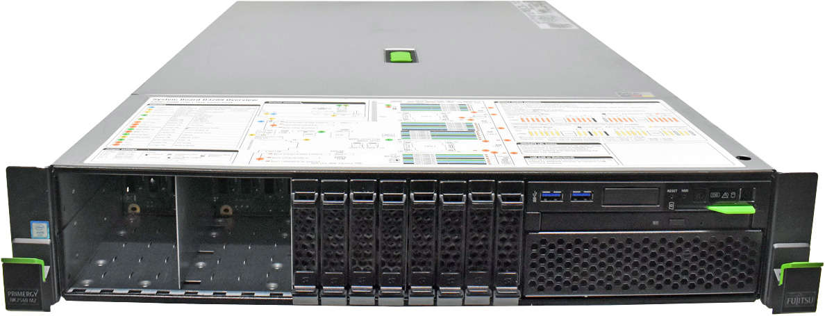 Fujitsu Primergy RX2540 M2 Server no CPU & RAM no HDD 2x Kühler 8Bay 2,5 Zoll
