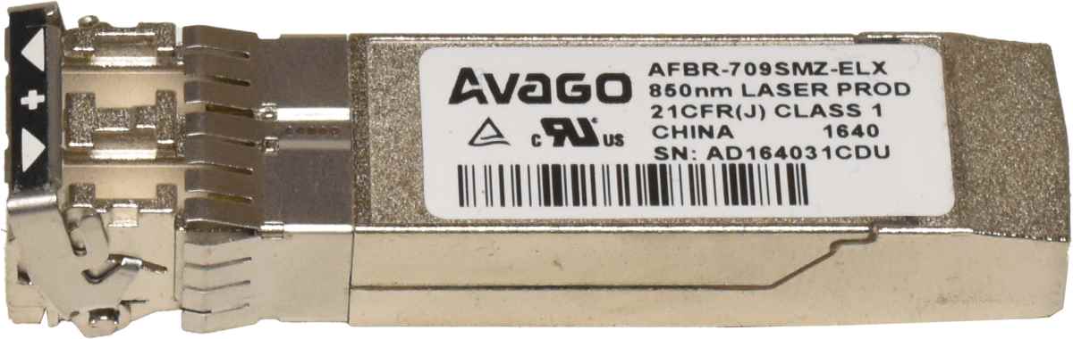 AVAGO AFBR-709SMZ-ELX 10Gb SFP+ SR 850 nm 300m MMF LC Duplex Transceiver Module AVAGO AFBR-709SMZ-ELX 10Gb SFP+ SR 850 nm 300m MMF LC Duplex Transceiver Module