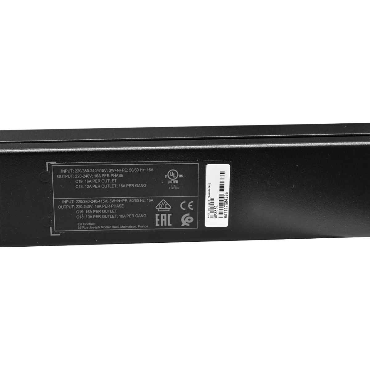 APC AP8881 Rack PDU 2G Metered 3-Phasen Null HE 11 kW 16A 230V 36x C13 6x C19 NEW NEU APC AP8881 Rack PDU 2G Metered 3-Phasen Null HE 11 kW 16A 230V 36x C13 6x C19