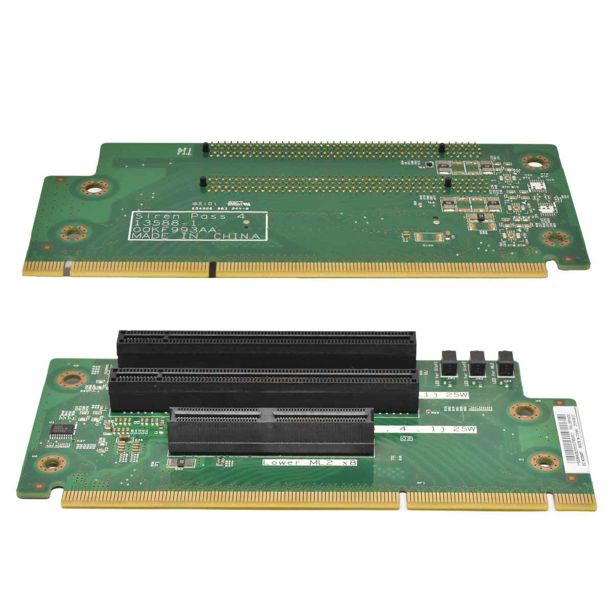 IBM Lenovo Slot Riser Board 2x PCIe x16 1x ML2 x8 Gen3 00KA630 IBM Lenovo Slot Riser Board 2x PCIe x16 1x ML2 x8 Gen3 00KA630
