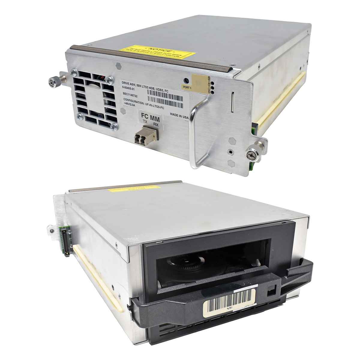 Quantum 8-00405-01 DRV ASM IBM LTO-3 UDS3 FC 4G Tape Drive Scalar i500 i2000