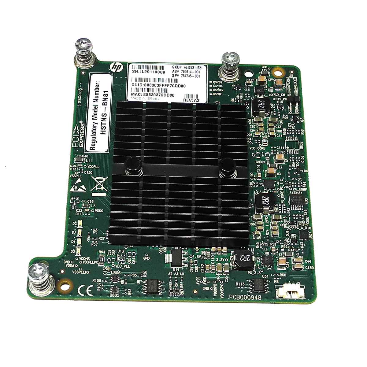 HP 544 M HSTNS-BN81 10GbE Mezzanine Adapter für BL460c G9 Blade 764735-001 HP 544 M HSTNS-BN81 10GbE Mezzanine Adapter für BL460c G9 Blade 764735-001