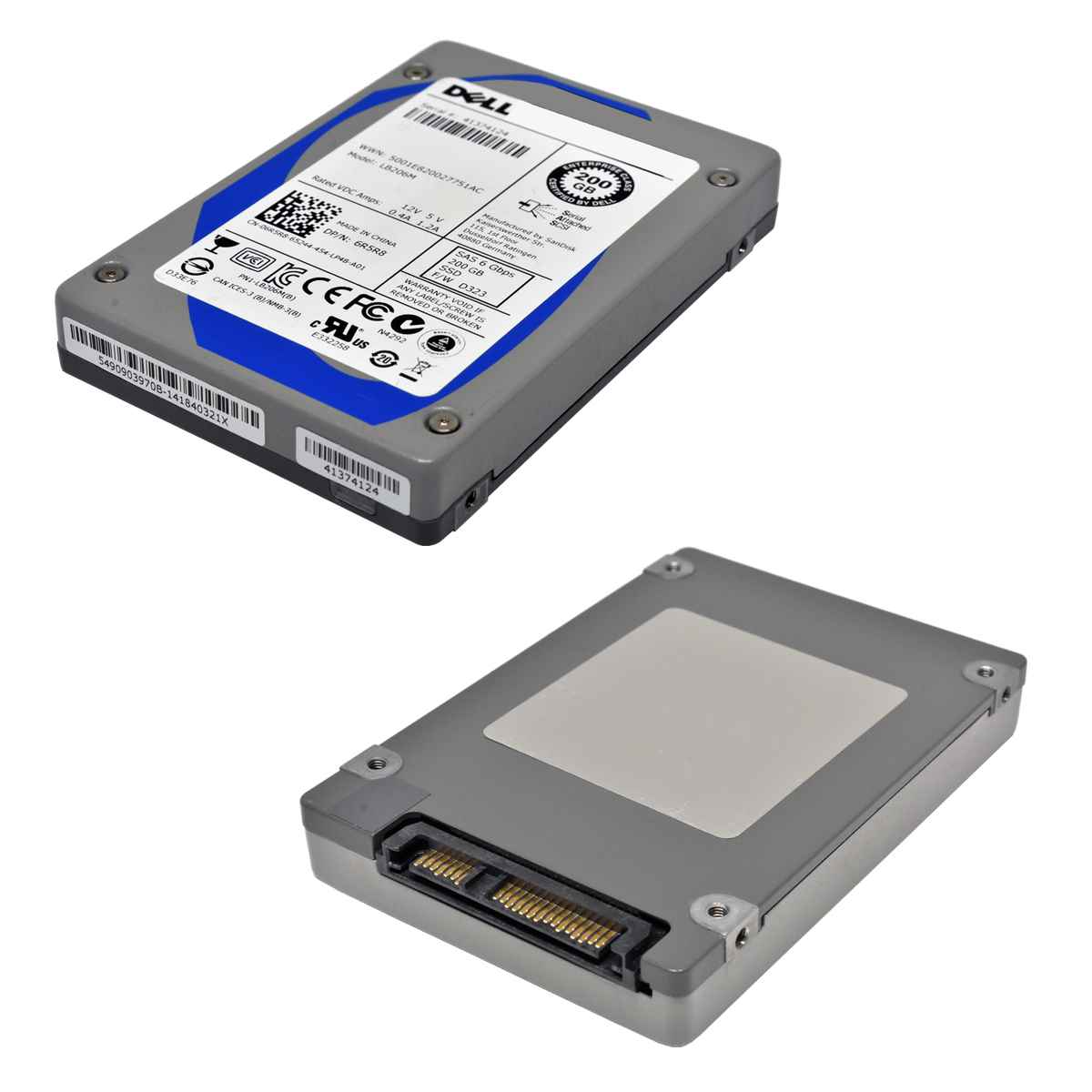 DELL 200GB SSD SFF 2.5“ 6Gbps SAS Solid State Drive 6R5R8 LB206M DELL 200GB SSD SFF 2.5“ 6Gbps SAS Solid State Drive 6R5R8 LB206M