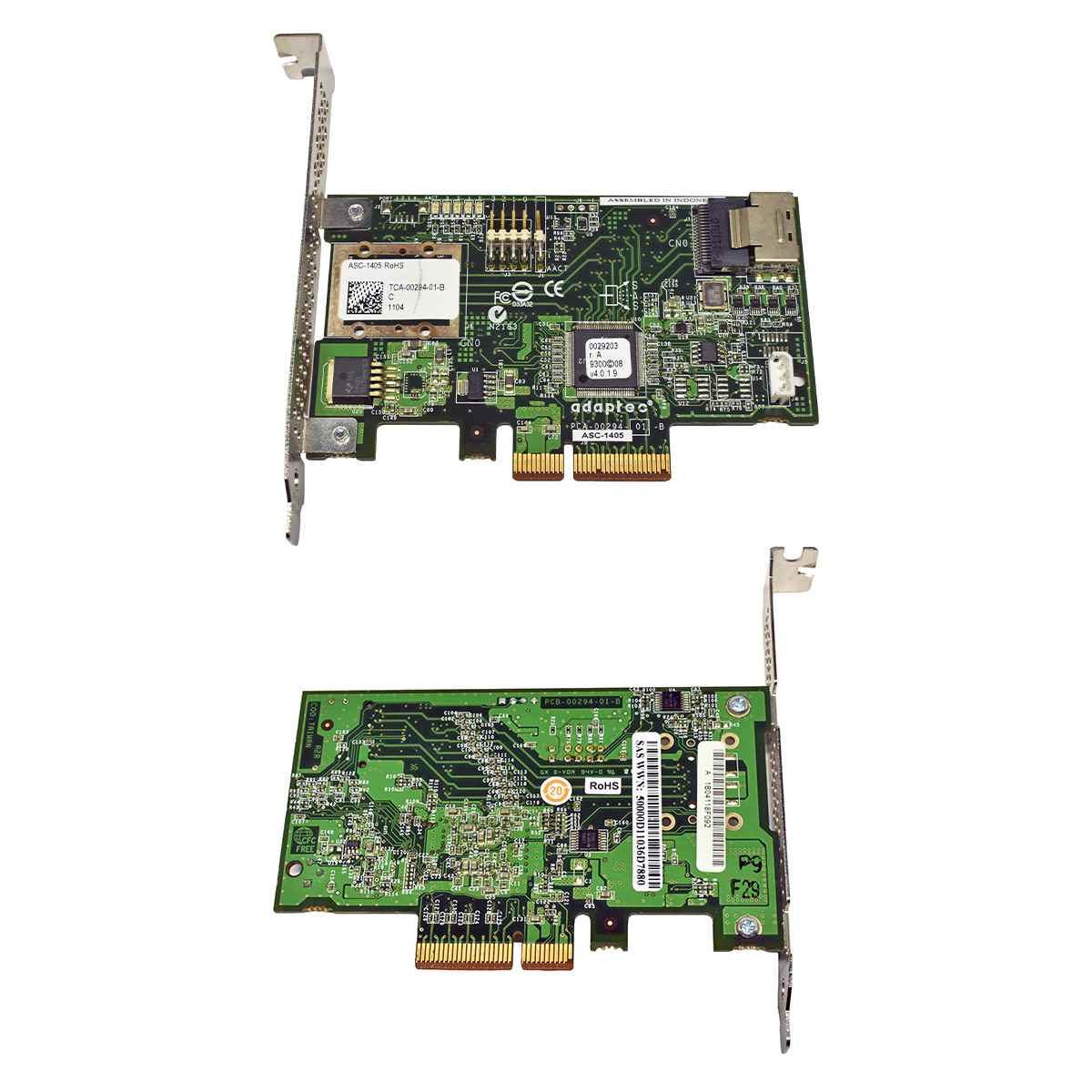 Adaptec ASC-1405 TCA-00294-01-B 3G PCIe x4 SAS/SATA Non RAID HBA FP Adaptec ASC-1405 TCA-00294-01-B 3G PCIe x4 SAS/SATA Non RAID HBA FP