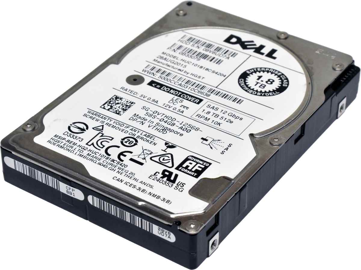 Dell HGST 1.8TB 0VTHDD HUC101818CS4204 2.5" 10K 12G SAS HDD Dell HGST 1.8TB 0VTHDD HUC101818CS4204 2.5" 10K 12G SAS HDD