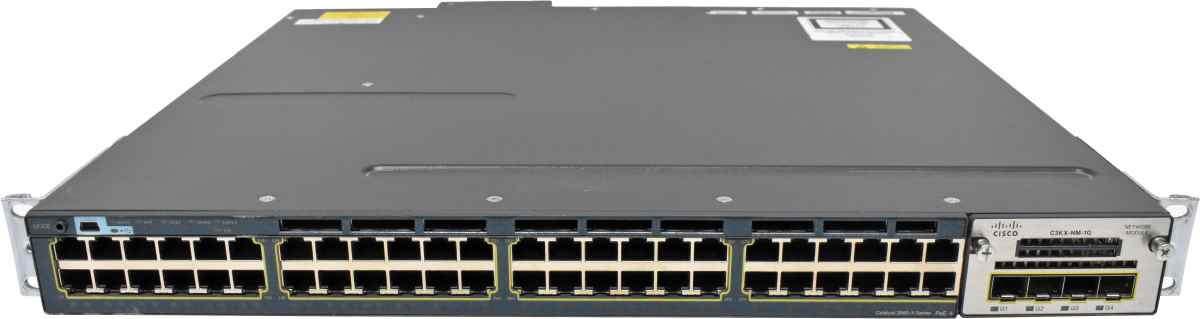 Cisco Catalyst WS-C3560X-48P-S 48-Port RJ-45 PoE+ GE Switch +C3KX-NM-1G 1x PSU 715W