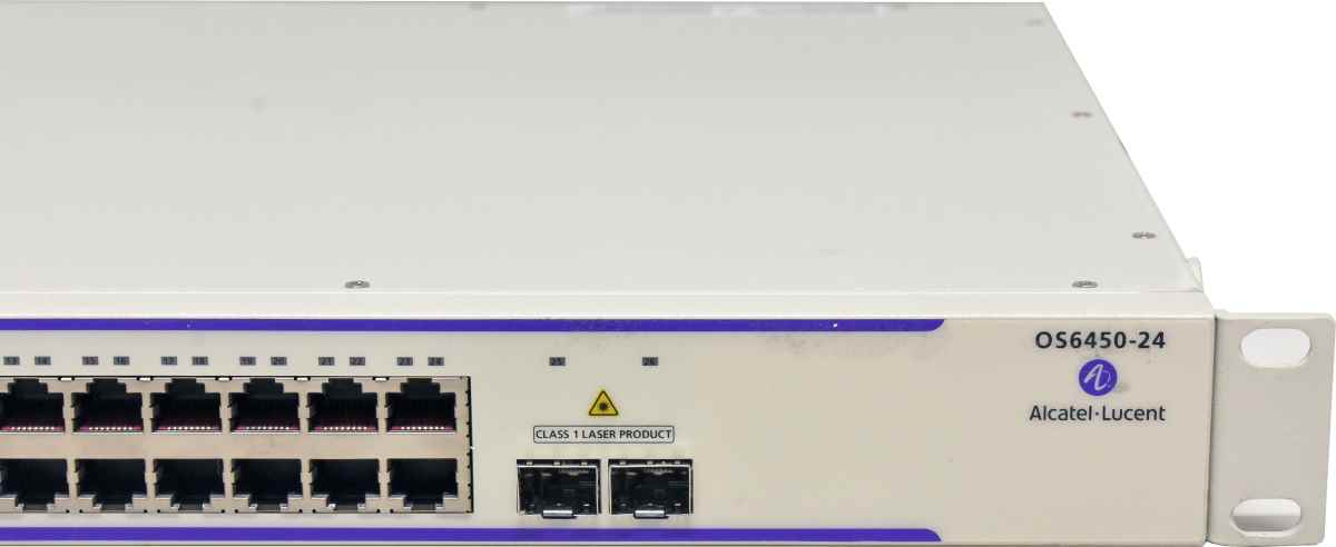 Alcatel-Lucent OS6450-P24 903173-90 24-Port PoE RJ-45 GE Switch 2xSFP+ 10G Modul OS6450-XNI-U2 +Rack Ears