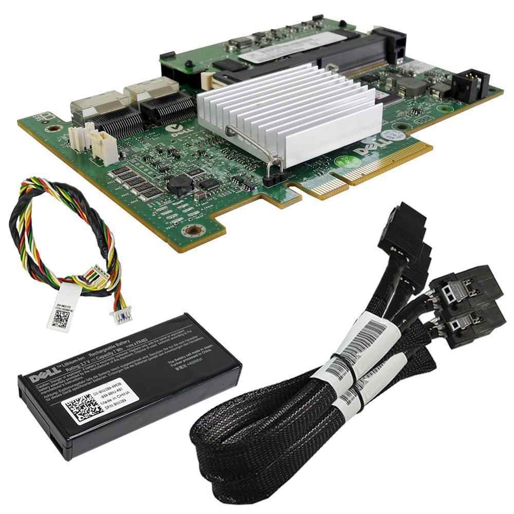 DELL PERC H700 6 Gb/s PCI-E x8 1GB SAS RAID Controller 0HCR2Y 0R374M +BBU +Kabel