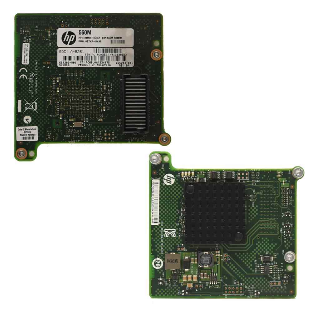 HP 560M Dual Port Ethernet 10Gb Adapter Mezzanine Form Factor 669282-001 for BL460c BL 920c G8 G9 HP 560M Dual Port Ethernet 10Gb Adapter Mezzanine Form Factor 669282-001 for BL460c BL 920c G8 G9